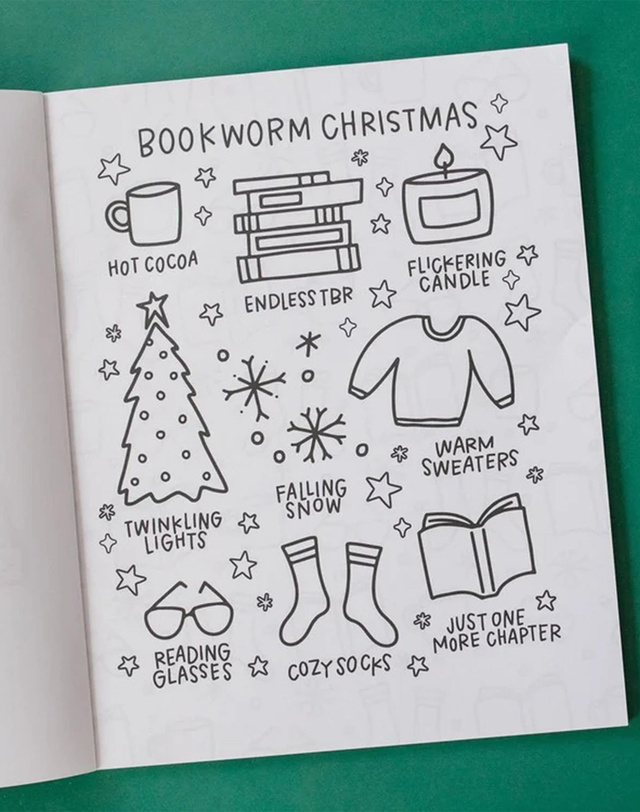 Merry Bookmas Holiday Coloring Book, 4 of 8