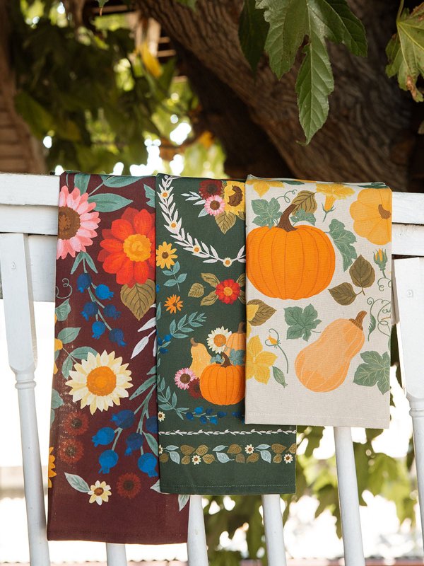 Pumpkin Patch Fall Tea Towel, 5 of 6