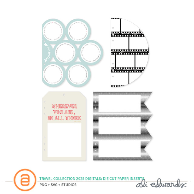 Travel Collection 2025 Digital Die Cut Paper Inserts, 1 of 1