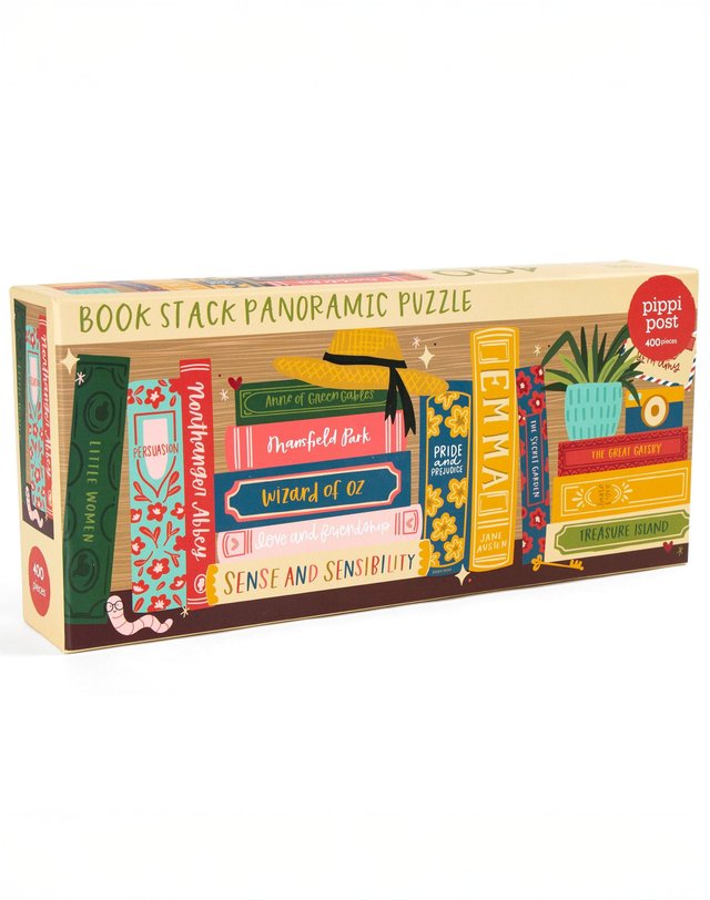 Classics Bookshelf - 400 Piece Panoramic Jigsaw Puzzle, 1 of 5