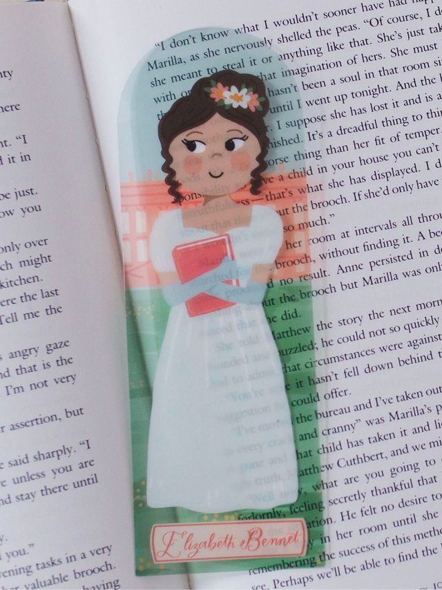 Pride and Prejudice Elizabeth Bennet Transparent Bookmark, 1 of 3