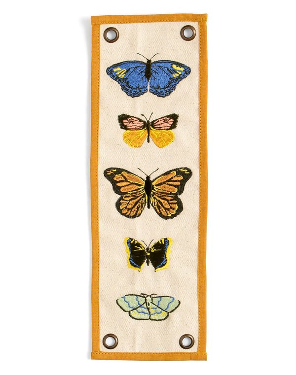 Flutter Friends Butterfly Embroidered Canvas Banner, 4 of 6