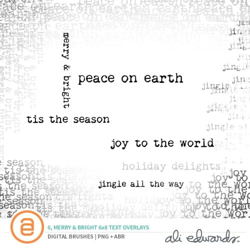 Merry & Bright Digital Text Overlays, 2 of 6