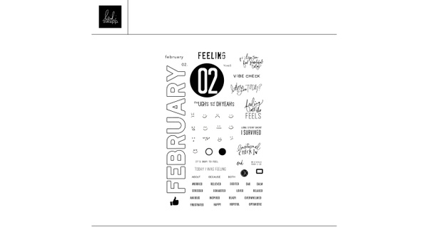 Digital 4×6 February Highlights Stamp Set, 1 of 1