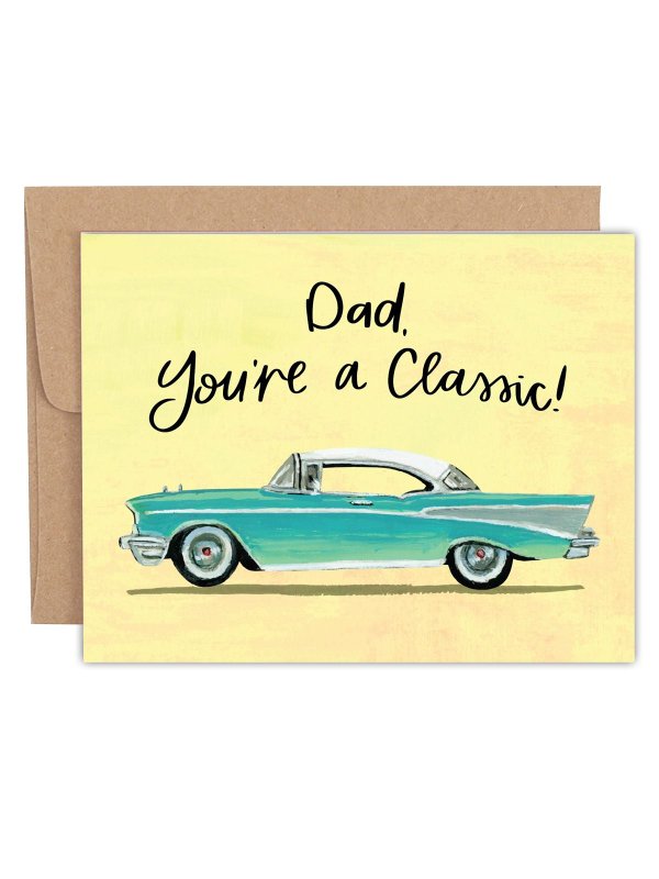 Classic Car Father's Day Greeting Card, 1 of 1