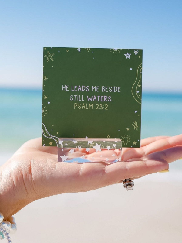 Verses for the Beach – Bible Verse Card Set + Display Stand, 3 of 8