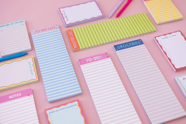 Pink Striped 4×12 To Do Notepad, 2 of 2