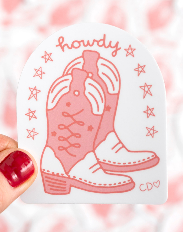 Cowgirl Boots Decal Sticker, 1 of 3