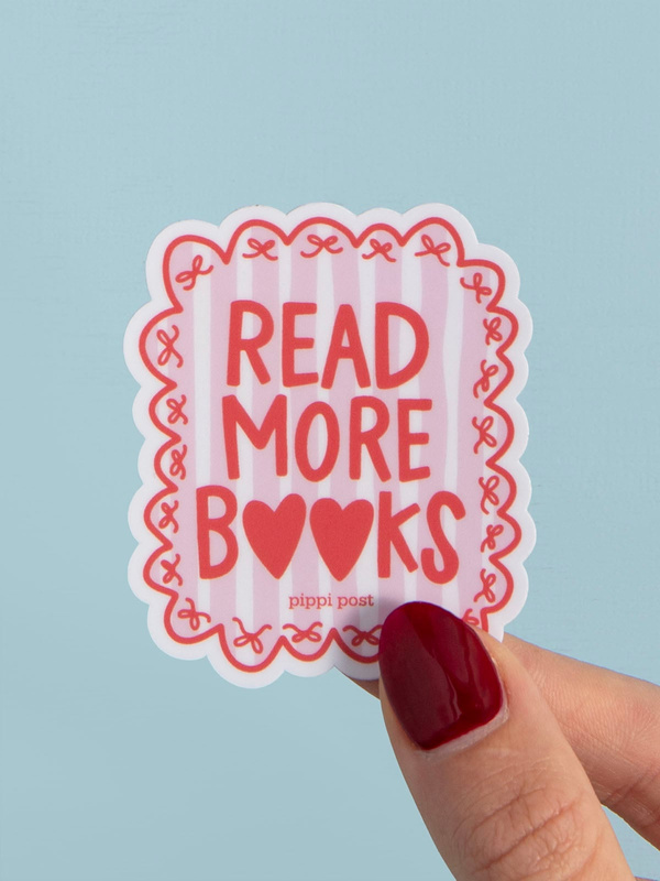 Read More Books Bows & Hearts Decal Sticker, 1 of 3