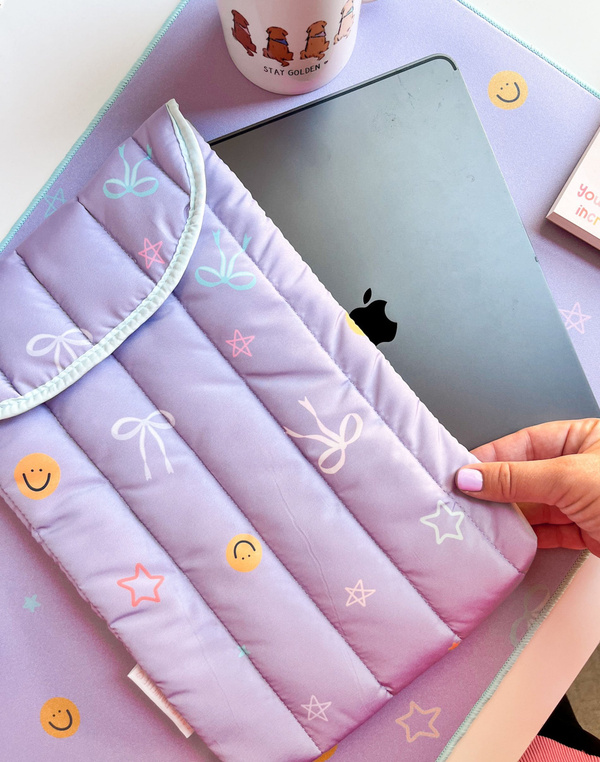 Smiley Faces & Coquette Bows Laptop Sleeve, 5 of 7