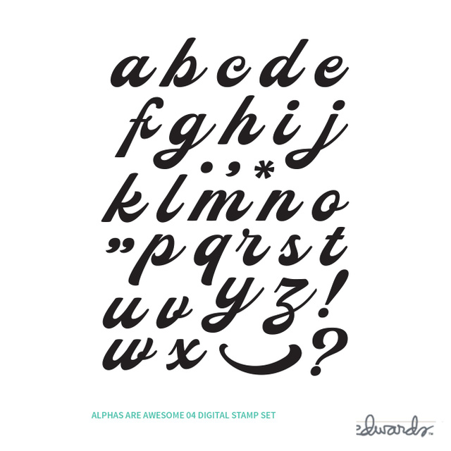 Alphas Are Awesome #4 Digital Stamp Set, 1 of 1