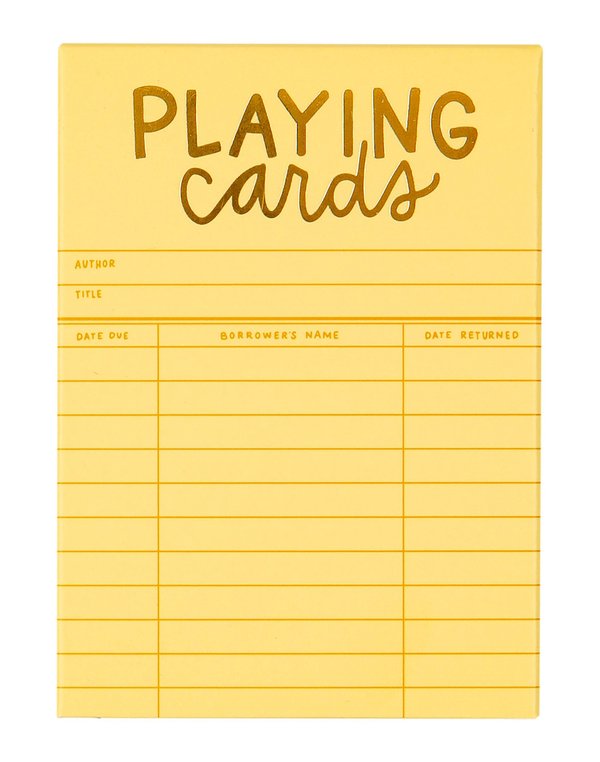 Yellow Library Card Deck Of Playing Cards, 8 of 8