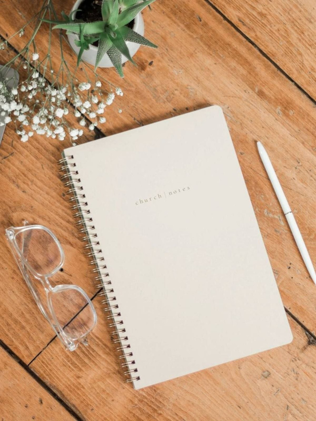 Dove Grey Bible Study Spiral Notebook, 9 of 13