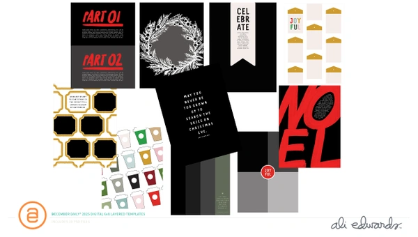 December Daily® 2025 Digital 6×8 Layered Templates, 1 of 1