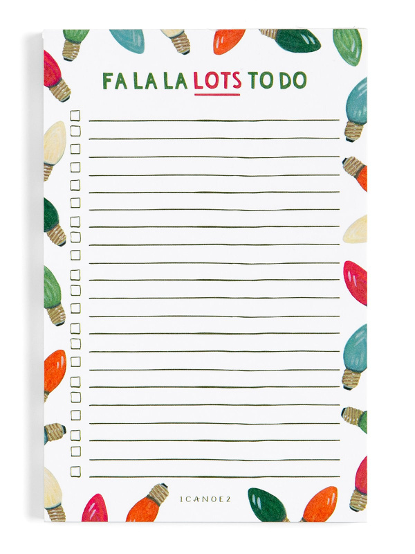Fa La La Lots To Do Christmas 4×6 Notepad, 2 of 2