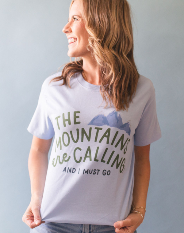 The Mountains Are Calling Tee - Hydrangea, 1 of 5