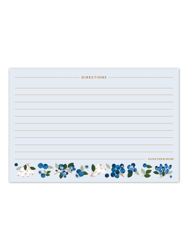 Blueberry Field Recipe Cards - Set of 50, 2 of 2