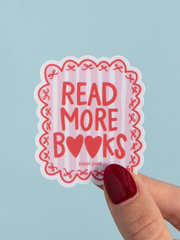 Read More Books Bows & Hearts Decal Sticker, 1 of 3