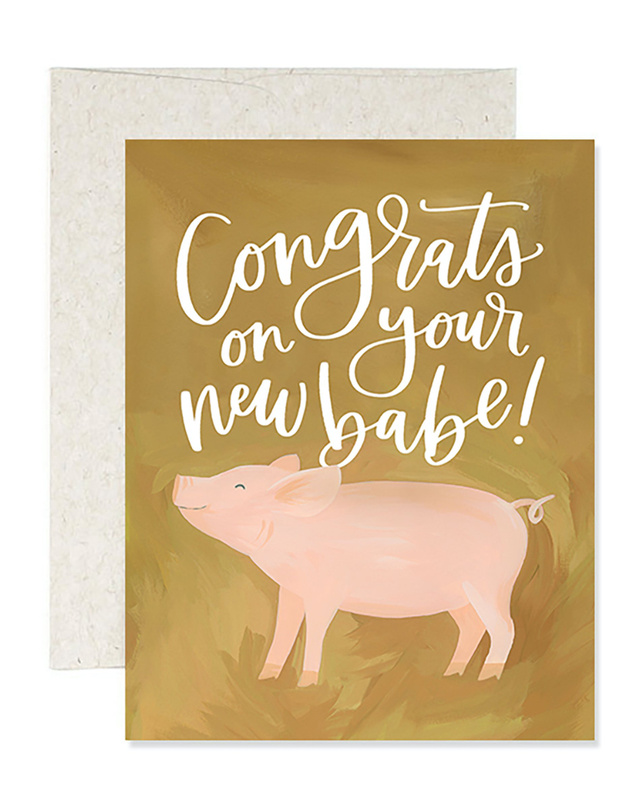 Baby Pig Greeting Card, 1 of 1