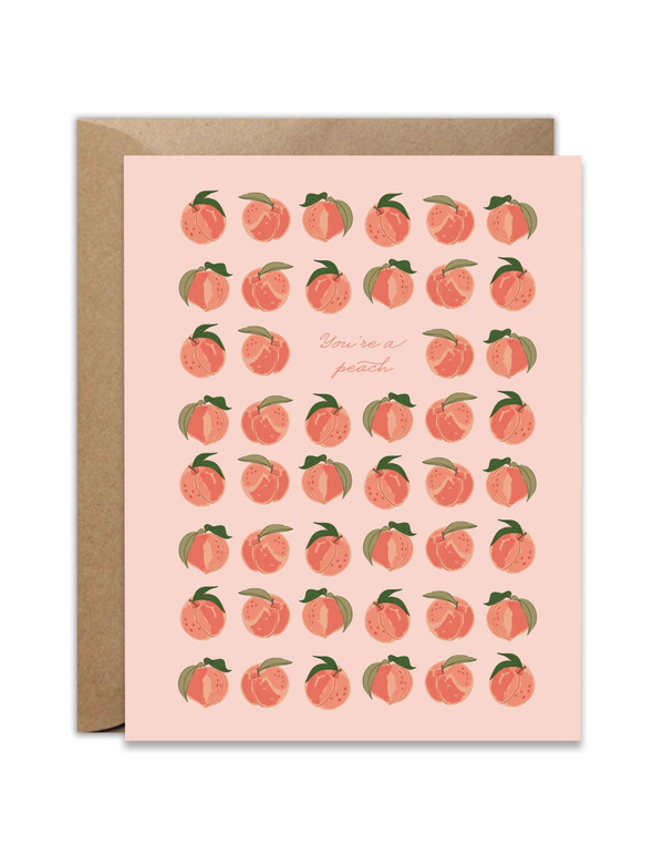 You're A Peach Greeting Card , 1 of 2