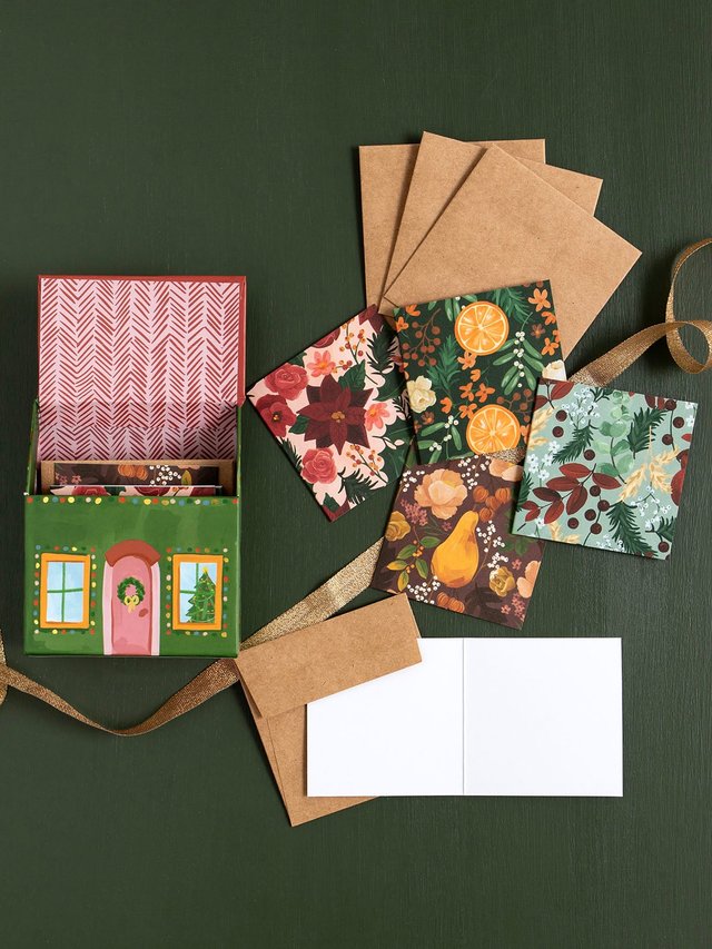 Christmas Cottage Mini Greeting Card Box Set, 3 of 7