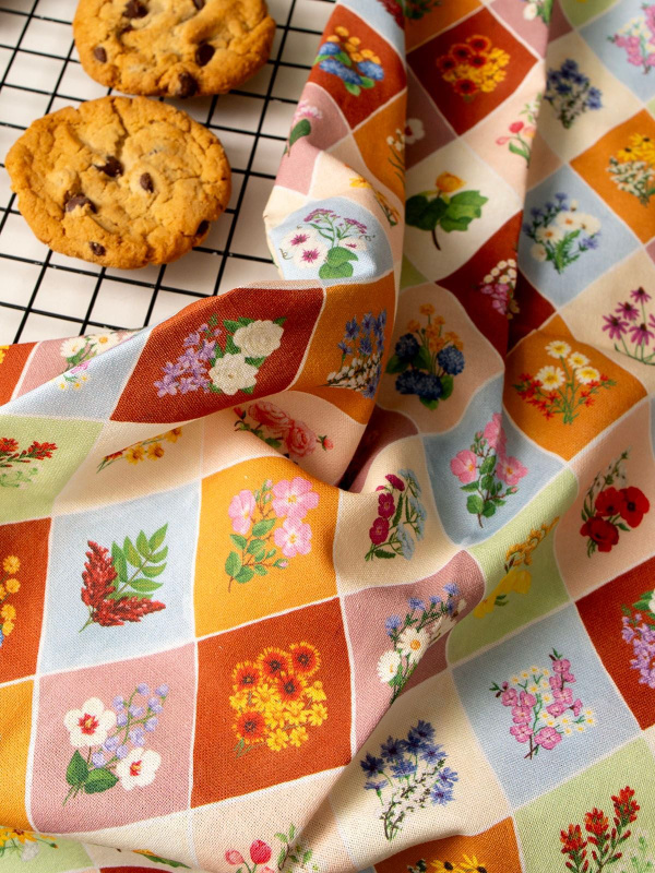 Vintage Blooms Floral Kitchen Tea Towel, 4 of 5
