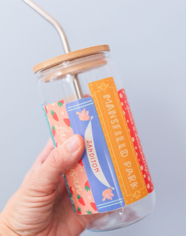Jane Austen Books Glass Can, 2 of 5