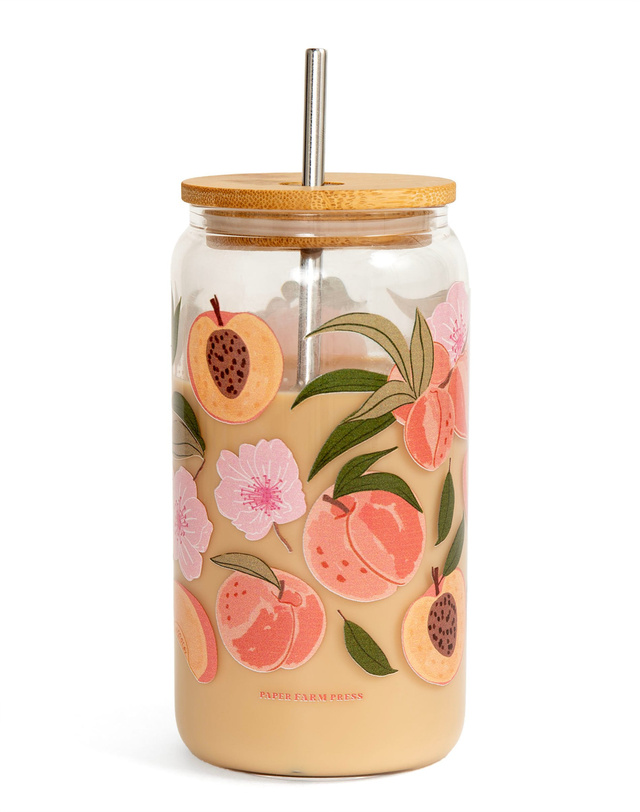 Peach Blossom Glass Can, 1 of 2