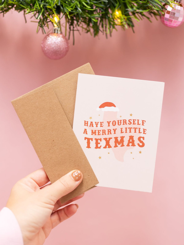 Merry Little Texmas Christmas Western Greeting Card, 2 of 2