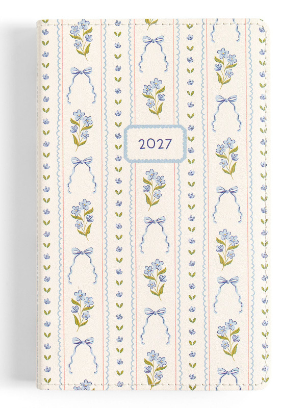Blue Floral & Bows Petite Planner : 2027 Calendar Year, 5 of 14