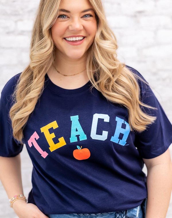 Apple Teach - Callie Tee - Navy, 1 of 2