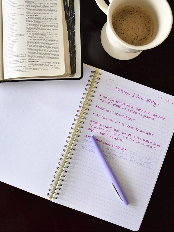 Smiley Bible Study Spiral Notebook by Callie Danielle, 9 of 10