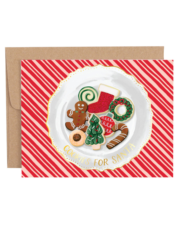Santa's Cookies Christmas Greeting Card, 1 of 1