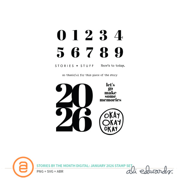 January 2026 3×4 Digital Stamp Set, 1 of 1