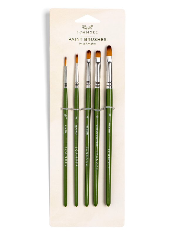 Artist Paint Brush Set – 5 Brushes, 2 of 3