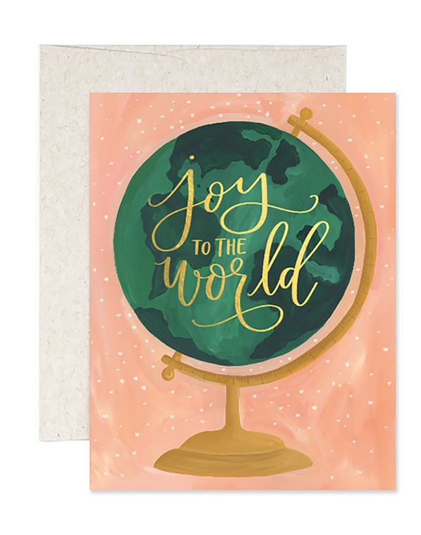 Joy Globe Greeting Card, 1 of 1