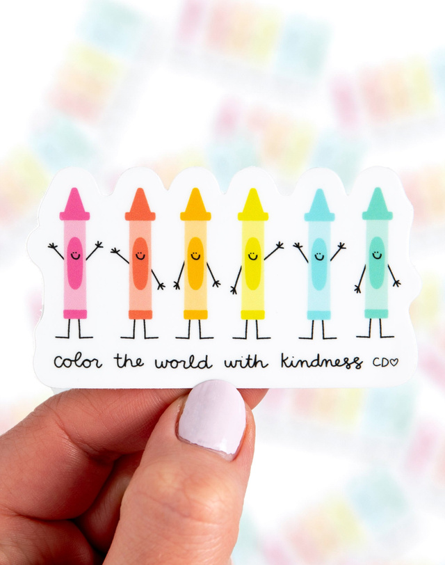 Color the World with Kindness Decal Sticker, 1 of 3