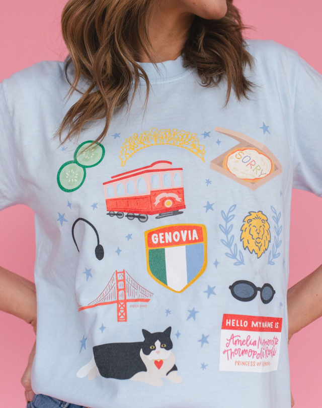 Princess Illustrations Tee - Chambray, 3 of 4
