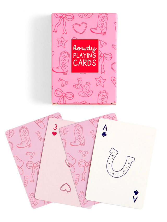 Howdy Cowgirl Western Doodles Deck of Playing Cards, 1 of 3