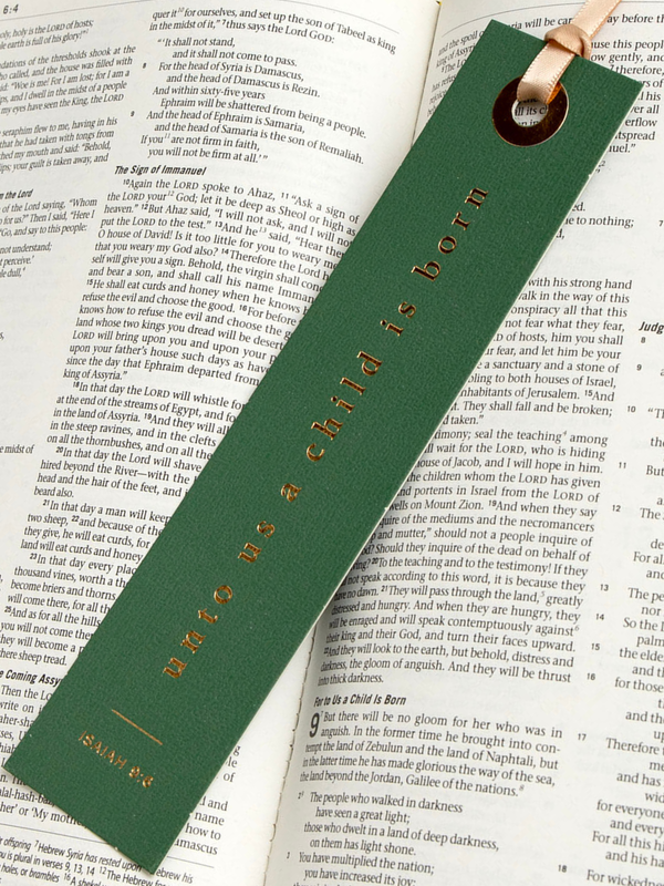 Unto Us A Child Is Born Scripture Bookmark, 1 of 2