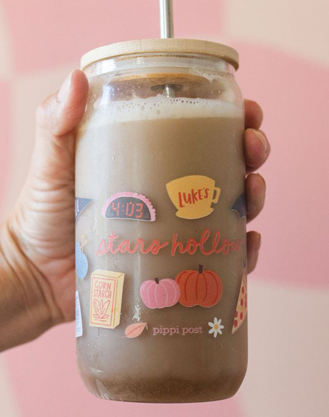 Stars Hollow in the Fall Glass Can, 1 of 2