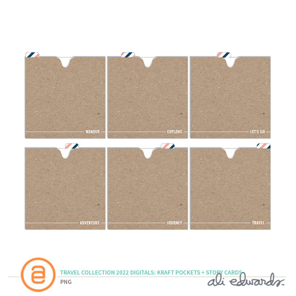 Travel Collection 2022 Digital Kraft Pockets + Story Cards, 1 of 1