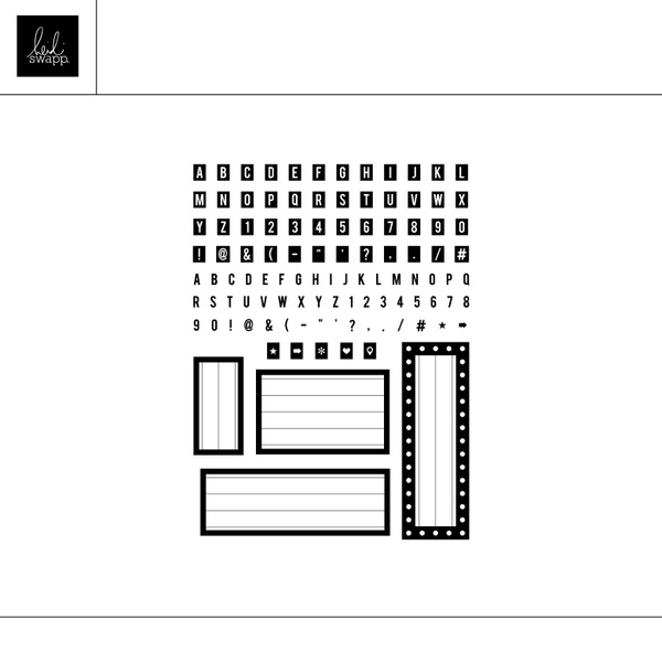 Digital Marquee Board Alpha and Numbers 6×8 Stamp Set , 1 of 1