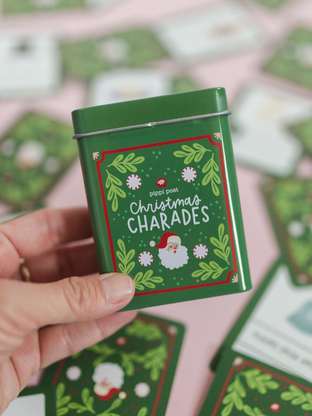 Christmas Charades Game - Deck of Cards + Storage Tin, 1 of 8