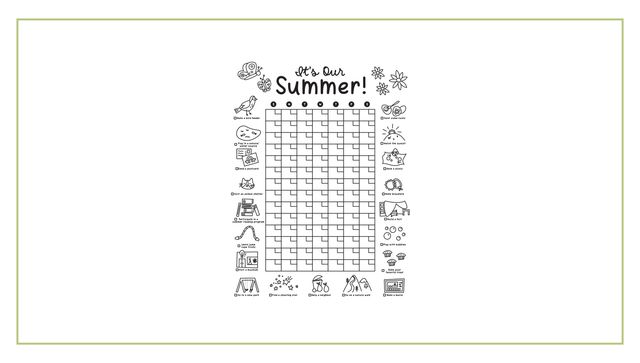 It's Our Summer Undated Printable Calendar Poster, 2 of 2