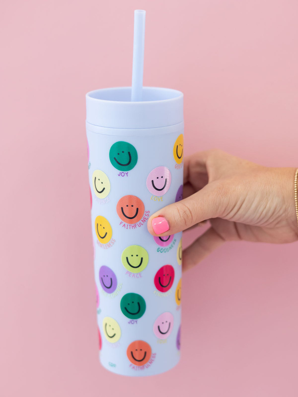 Smiley Faces Fruits of the Spirit Faith 16oz Acrylic Tumbler, 1 of 3