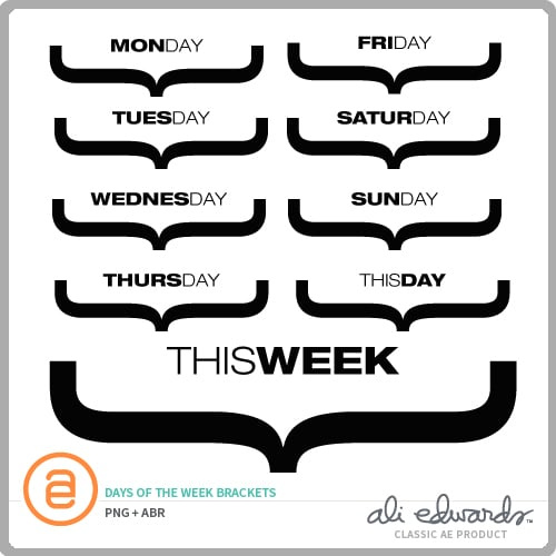 Days of the Week Brackets, 1 of 1