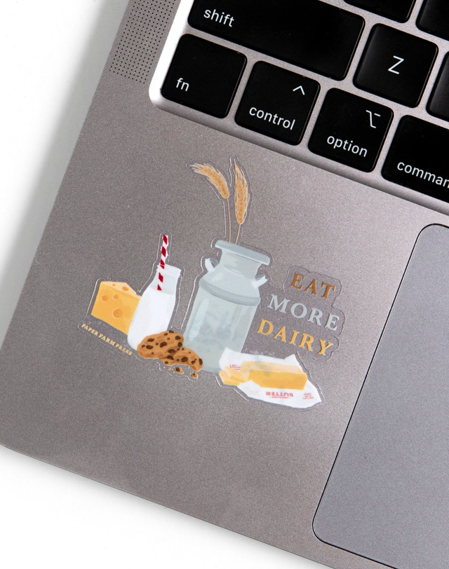 Eat More Dairy Clear Decal Sticker, 3 of 3