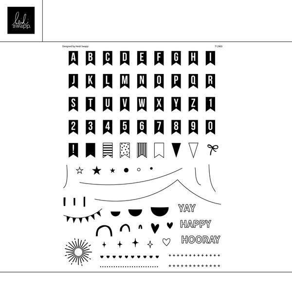 Digital Celebrations Alpha Banners 6×8 Stamp Set , 1 of 1