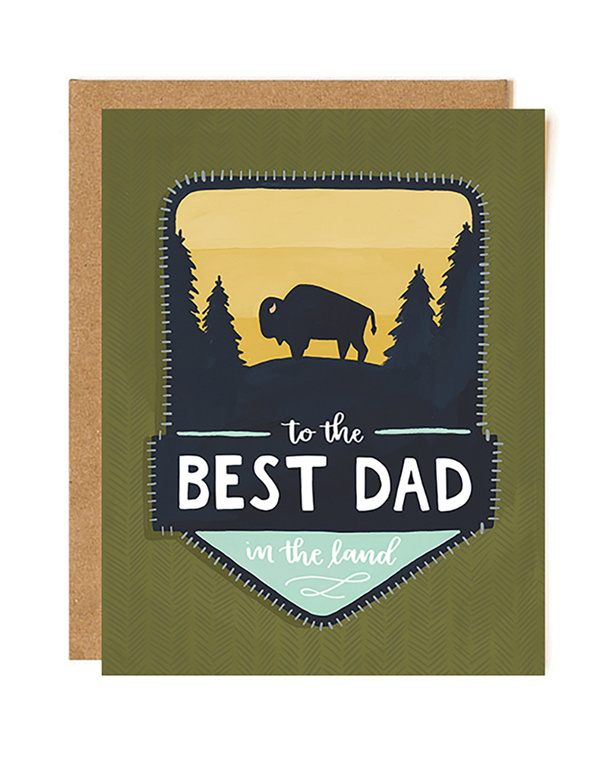 Best Dad Patch Greeting Card, 1 of 1